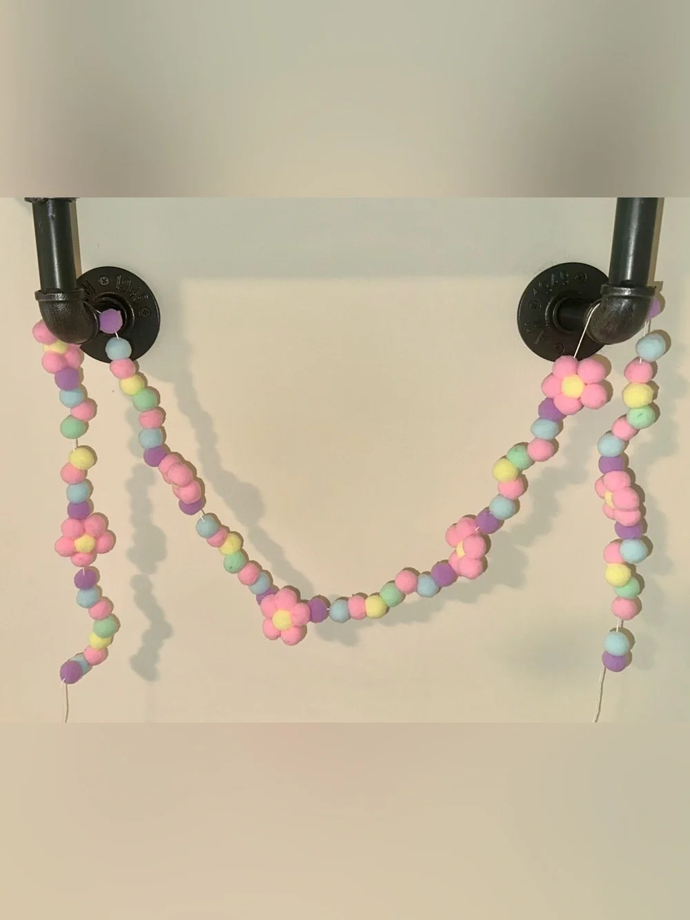 Pastel Pom Pom Flower Garland